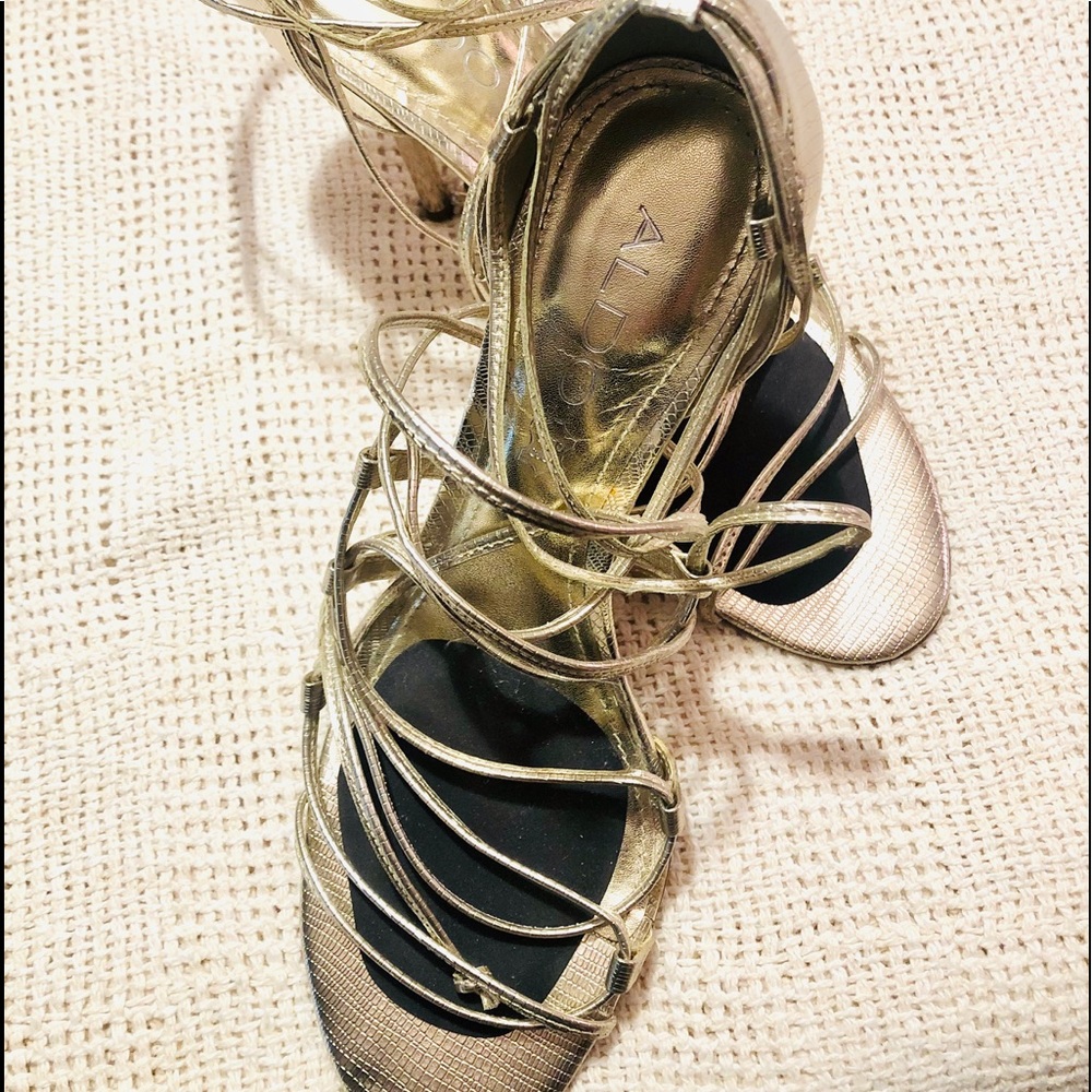 ALDO gold gladiator sandal